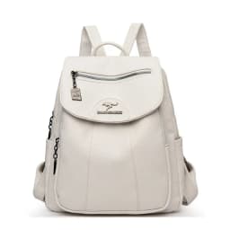 Women 's Backpack 2022 New High Quality Soft Leather Leisure Travel Large Capacity School Bags for Teenage Girls Black Mochila