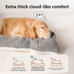 Large Plush Dog Bed Sofa Thickened Super Soft Polyester Pet Mat Dog Crate Mat Bed For Small Medium Large Dog Bed