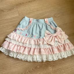 Y2k Aesthetic Kawaii Patchwork Mini Skirts Women Sweet Ruffled High Waist Skirt Streetwear Letter Embroidery Grunge Fairy Faldas