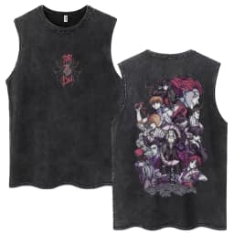Washed Anime Hunter X Hunter GON·FREECSS Tank Tops Men Women Fashion Vintage Sleeveless T Shirt Cotton Casual Oversized Vests