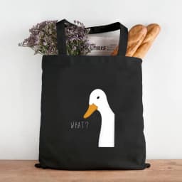 Funny Honk Untitled Goose Game Frog Pingu Duck Cute Cartoon Girl Women Canvas Shoulder Shopping Book Cotton Handbag Eco Tote Bag