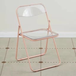 Modern Simple Acrylic Transparent Folding Chair Portable Dining Leisure Chair for Home Living Room Balcony