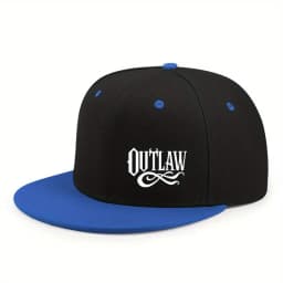 Unisex OUTLAW Printed Adjustable Baseball Cap  Men's and Women's Flat-brimmed Cap, Urban Street Style, Outdoor Activity Cap