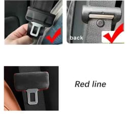 Universal Car Seat Belt Buckle Clip Protector Leather Interior Button Case Anti-Scratch Cover Safety Accessories