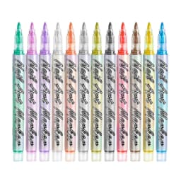 12Pcs/Set Colourful Waterproof Nail Art Graffiti Pen DIY 3D Nail Art Drawing Pen Abstract Line Manicure Tool Painting Liner