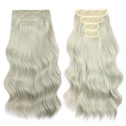 Bio Body Wave Clip In Hair Extensions 22 Inches 4 pcs/lot 220g Soft Natural Heat Resistant Fiber Clip In Synthetic Hair
