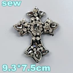 Embroidery Sequined Alphabet Pearl Letter Cross Patch,sequins Heart Beaded Eye Patches Badges Appliques for Clothing WF2210252