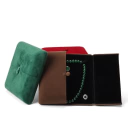 Pearl Necklce Gift Box Velvet Necklace Packaging Box Ring Holder Display Showcase Pendant Organizer