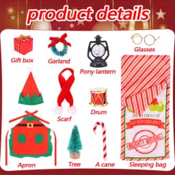 Christmas Doll Accessories Set For Babi 30 CM Doll Clothes Dress For Elf Doll,Toys For Girls,Free Shipping,Christmas Gift