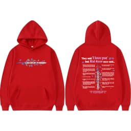 Kai Azer I Love You in Powerless Graphic Sweatshirts Men Women Vintage Hip Hop Classic Hoodie Hot Sale Oversized Hipster Hoodies