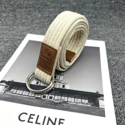 New Unisex Canvas Belt Double Ring Buckle Belts Men Women's Casual Business Cowboy Pants Belt