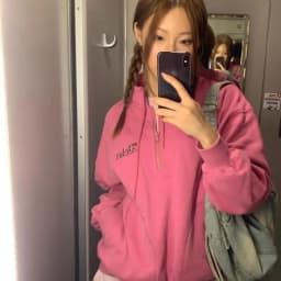 Trendy American Retro Plan Half Zip Hoodie Women's Loose Fit Long Sleeve Street Style Sweatshirt Autumn Season Casual Wear