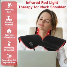 Heating Red&Infrared Light Shoulder for Body Upper Back 660nm&850nm Dual-chip LED Wearable Wrap Pad Pain Relief Muscle Relaxing