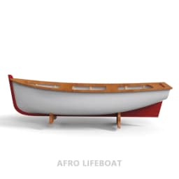 Mini Wooden Afro Liferaft DIY Handmade Kit Ship Model Toy Mahogany Canoe Model Toy Gift Lifeboat Ornaments Small Ship Model Kit