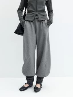 FSLE 2026 Fall Women's High Waisted Barrel Leg Soft Brushed Fleece Jogger Pants - Straight Cut Casual Pants for Daily Wear