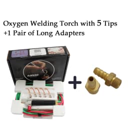 Micro Mini Gas Torch for Jewelry Welding and Soldering Kit with 5 Weld Tips for Oxygen Cylinders and Hoses (Acetylene)