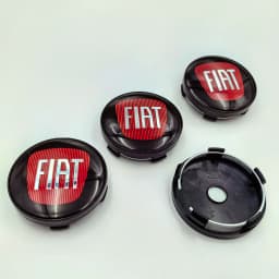 4pcs 60mm fiat logo Car Wheel Center Cap Hub Covers Badge Styling Accessories Silver Or Black Compatible with FIAT