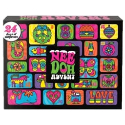2026 Nee Doh Christmas Countdown Advent Calendar 3D PVC Fidget Doll Surprise Box,Stress Relief Holiday Gift Toy