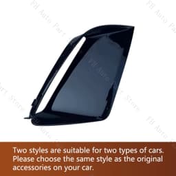 Front Lower Bumper Fog Light Lamp Cover Strip Molding Decorative Lid For Audi RS6 2011-2018 Foglight Black Trim
