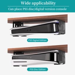 Under Desk Holder Stand for PS5 Disc&Digital Console Stealth Horizontal Mount Support Bracket Organizer Fast Delivery