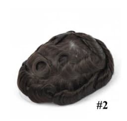 Men Hair Toupee Fine Mono Men's Wig Durable Capillary Prosthesis 6inch Handmade Mens Wigs Human Hair Tupee System 130% Density