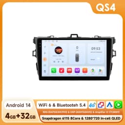 Hizpo 9" Android 14 Car Stereo for Toyota Corolla E140/150 2007 - 2012 Radio Multimedia Player Speaker No 2 Din DVD Octa Core 4G
