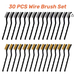 10/30pcs Stainless Steel Brass Wire Brush Set - Rust Removal & Welding Cleanup, Durable Bristles with Ergonomic Grip