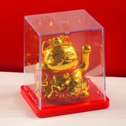 2inch Mini Lucky Cat Ornament Solar Powered Claws Movable Lucky Cat Decoration For Desk Table Counter Bring Fortune Ornaments