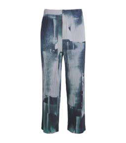 Miyake Pleated Men's Pants, High-quality Dyed Printed Casual Versatile and Fashionable Straight Leg Pants