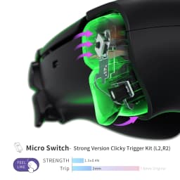 eXtremeRate Ergonomic Micro Switch Tactile Clicky Hair Trigger Kit for ps5 Controller BDM-030 Shoulder Buttons, Mouse Click