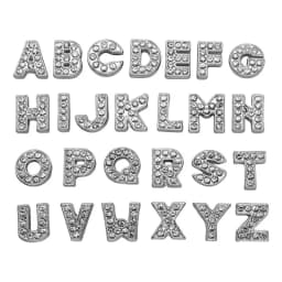 130pc/lot Hole 10mm Slide Letter DIY Slide Charm Alloy ENGLISH Alphabet Fit For 10MM Wristband Bracelet Jewelrys