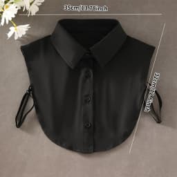 A detachable striped collar shirt vest with a pointed collar design to prevent exposure and multifunctional decoration