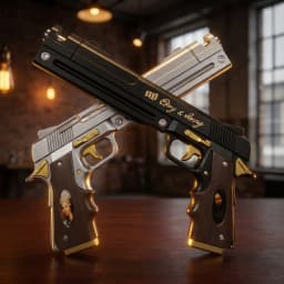 15inch PU Dante Pistol Devil May Cry 4 Anime Ebony Ivory DMC Cosplay Costume Prop DMC Gun Real Size Collection Display Toy Gift