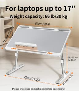 Oatsbasf Laptop Holder for Bed Multifunctional Tablet Stand Phone Holder Foldable Book Stand for Reading Height Angle Adjustable