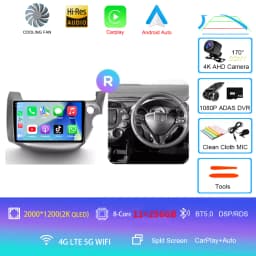 For Honda Jazz 2 GG 2008 - 2014 Fit 2 GE GP GE 2007 - 2014 GPS Car Radio Navigation Multimedia Video Player Stereo BT Android 16