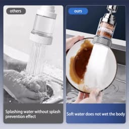 360° Rotation Kitchen Faucet Extender Anti-Splash Aerator Pressurized Water Filter Nozzle for Water Purification Saving Water