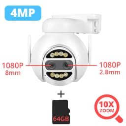 8MP 4K IP Camera Wifi PTZ Dual Lens 2.8mm 8mm 10x Digital Zoom 4MP Outdoor Surveillance Security CCTV Video CamHipro CamHi Cam