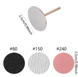 60pcs Replaceable Sanding Paper With Metal Disk,25mm Pink Pedicure Nail Bit Sandpaper Foot Care Tool Accessories