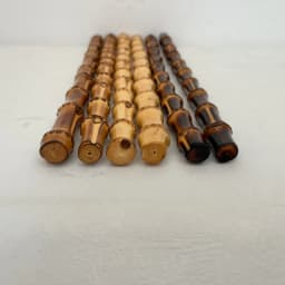 One Pair Handmade Nature Bamboo Purse Bag Handle Straight Long 33cm Handbag Bag Parts for DIY Handmade Craft Material