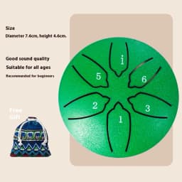 Rain Drum 3/4/6 Inch 6/8/9 Notes Waterproof Mini Chakra Drum Meditation Rain Chime Ideal for Yoga Meditation Prenatal Education