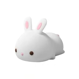 LED NightLights Silicone Rabbit Night Light with USB Charging Colorful Atmosphere Lamp for Children Kids Holiday Gift