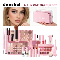 All in One Makeup Kit Lipstick, Blush, Contour Palette, Primer, Foundation Brush Lipgloss Eyebrow Full Makeup Kit Gift for Woman