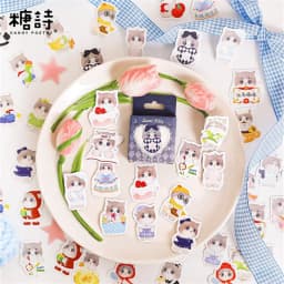 45Pcs Black Cat Theme Self-Adhesive Stickers Kawaii Cute Cats for Scrapbooking Laptop Decorations Planner Stickers