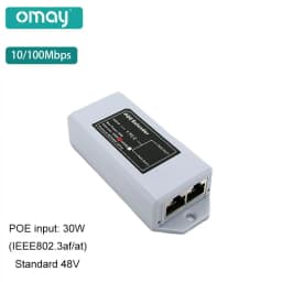 1 to 2 Port POE Extender 100/1000Mbps IEEE 802.3af/at Standard 48V for NVR IP Camera POE Extend 100 Meters for POE Range