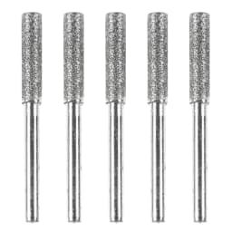 5 PCS Diamond Coated Cylinder Head Grinding Bit 4/4.8/5.5mm Chainsaw Sharpener Stone File Chain Saw Sharpening Grinding Tools
