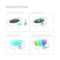 Toilet Motion Sensor Light, 8 Colors Changing Sensor LED Washroom Night Light Inside Toliet Lamp, PIR Motion Activated