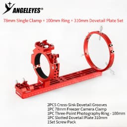1 Set Angeleyes ASI Freeze Camera Single Clamp Deep-Sky Photography Kit 78mm Inner Diameter Astro Camera Mounting Accessory