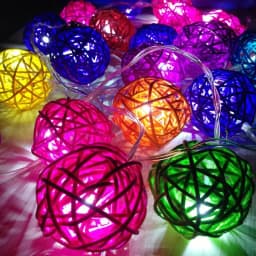 2M/6M/10M Rattan Ball String Light USB/Battery Box Party Christmas Wedding Holiday Light Home Garden Patio Party Fairy Light