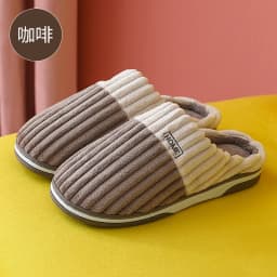 Shevalues Fur Plush Men Slippers Warm Fluffy House Slippers Men Winter Cotton Slippers Outdoor Anti-slip Fashion Fuzzy Slippers