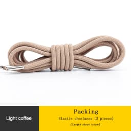 Round Elastic Shoelaces for Sneakers Metal Head Shoe Laces Outdoor Leisure Shoelace for Women Man Shoestrings Accessories 1 Pair